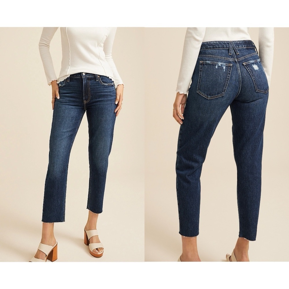 Maurices Goldie Blue Cheeky Taper Ankle Jeans Dark Wash High Rise 14 Women’s